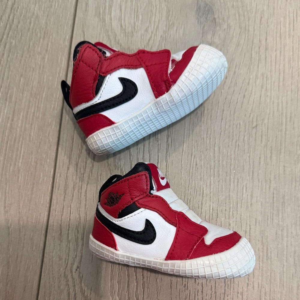 Nike Kids Red, White & Black High-Top Sneakers